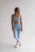 Basic Ribbed Leggings Blue